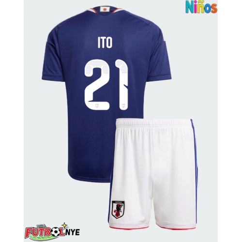 Camiseta Japón Hiroki Ito #21 Primera Equipación para niños Mundial 2026 manga corta (+ pantalones cortos)